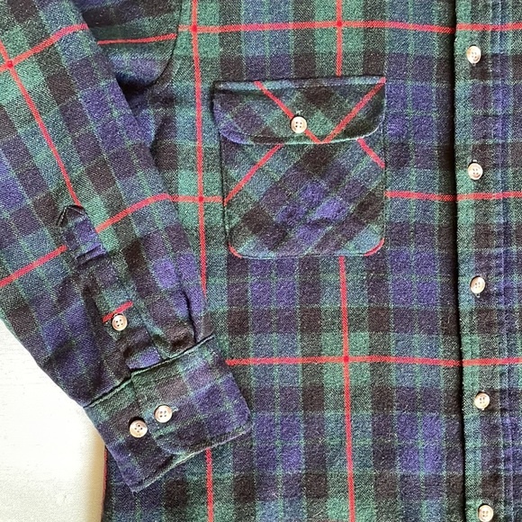Vintage High Sierra Plaid Insulated Wool Shirt - Picture 7 of 10